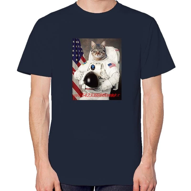 Cat Space Explorer T Shirt Fashion Graphic T Shirts Tees Tops Summer Cotton O-Neck New Shirts And T-Shirts Unisex Print T Shirt