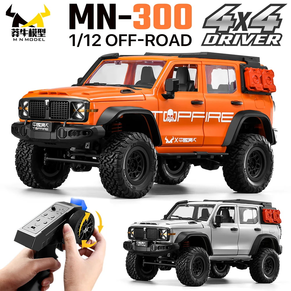 MN MODEL1/12 Off-Road Car 7km/h Four-wheel Drive Off-Road Truck 1200mAh 50M Open Doors Design Remote Control Climbing Vehicle