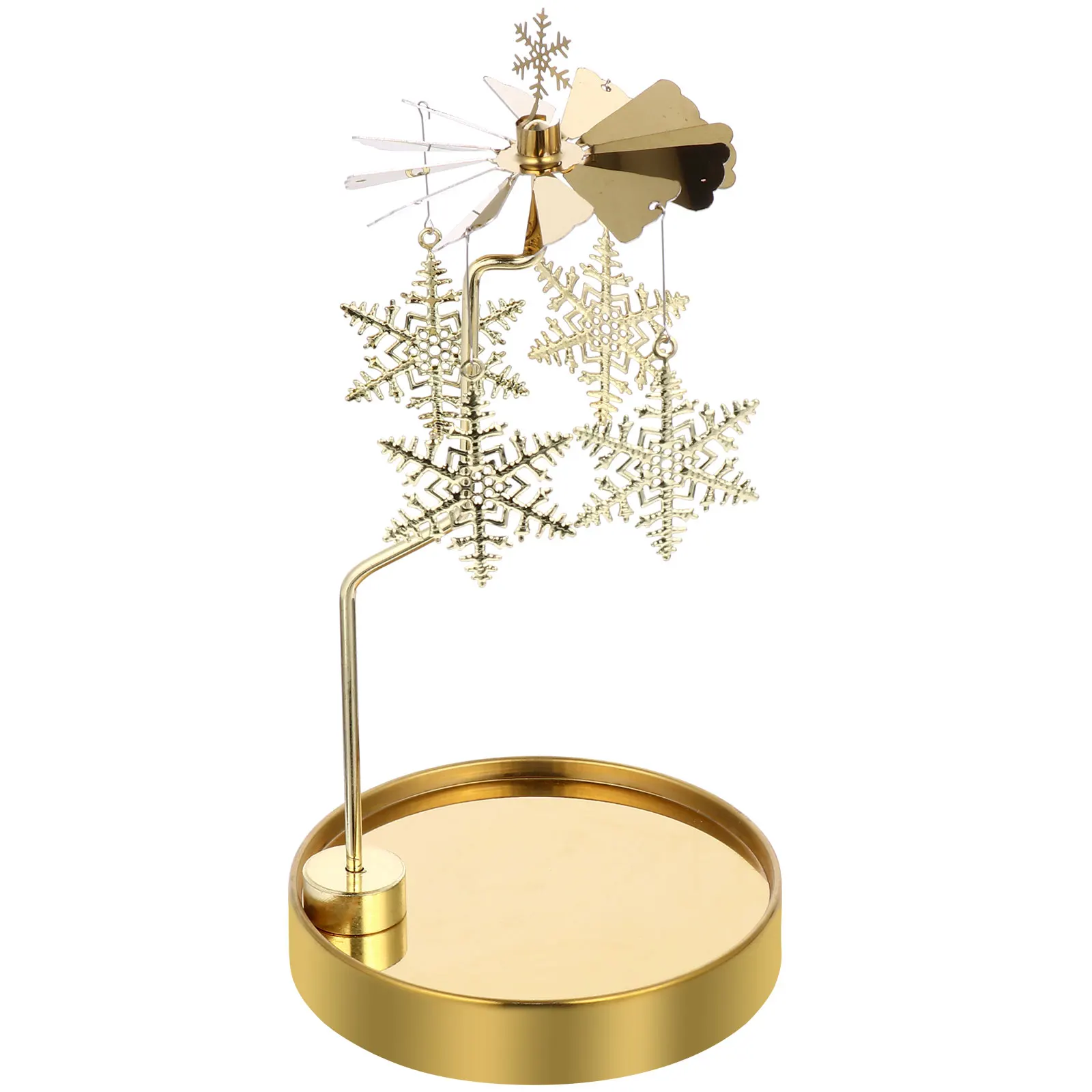 

1pc Rotating Candlestick Metal Christmas Decor Home Accessories Xmas Stand Living Room Wedding Gathering