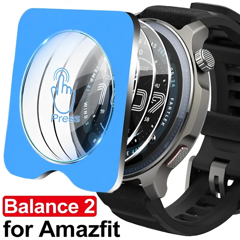

Easy To Install for Amazfit Balance 2 Tempered Glass Ultra HD Screen Protectors Explosion-Proof Film Anti-scratch Glass Films