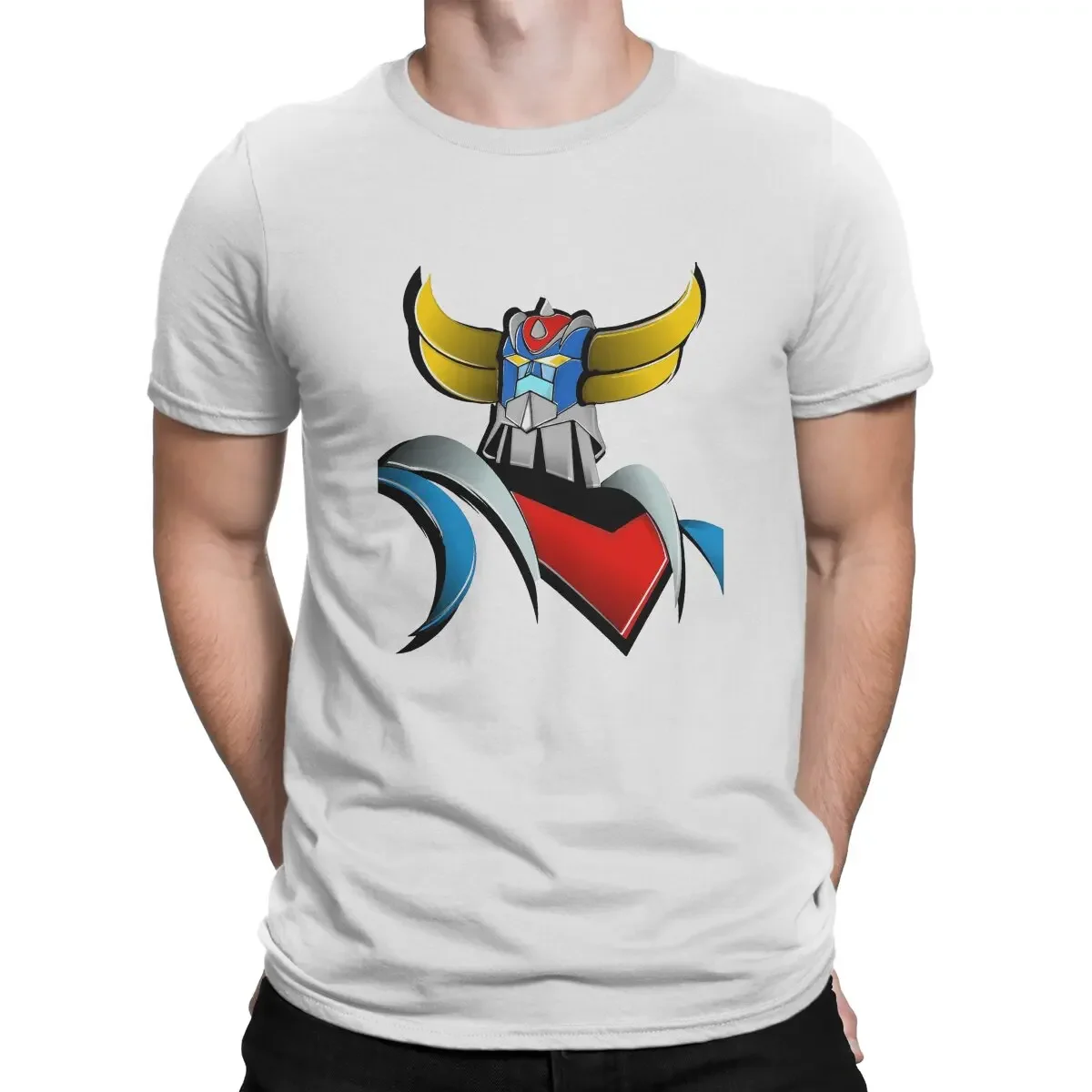 Mens New  Clothing Summer  Cotton  Goldorak UFO Robot Grendizer Tshirt Men Tops Vintage Summer Short Sleeve T Shirt