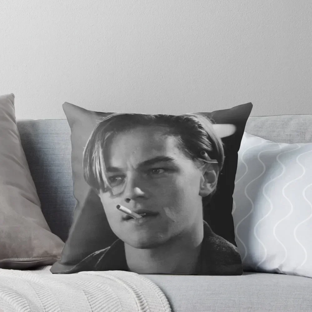 Leonardo Dicaprio Smoking Throw Pillow anime girl Luxury Cushion Cover autumn pillowcase Elastic Cover For Sofa pillow