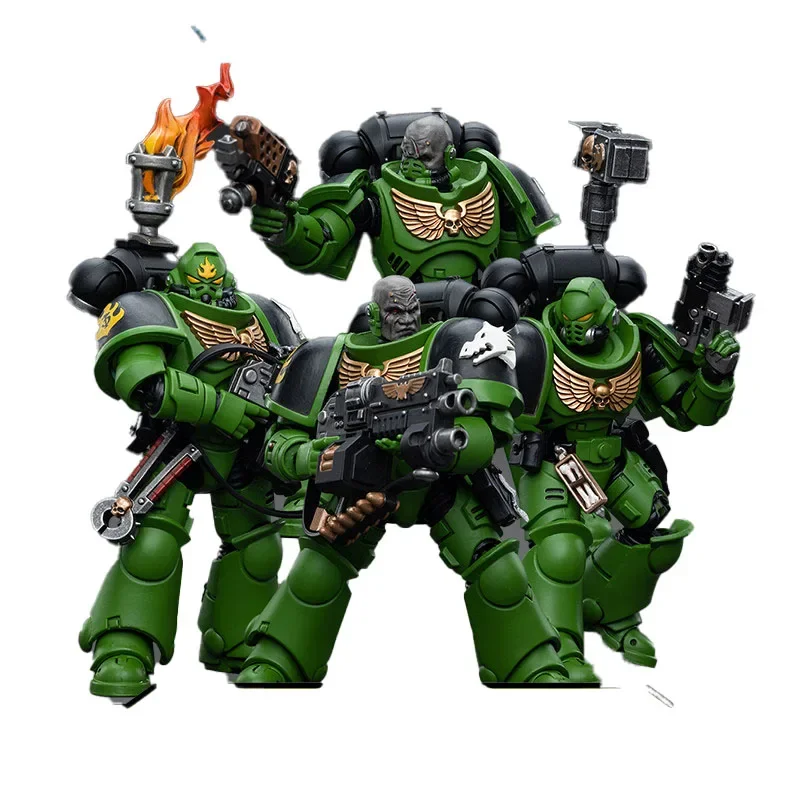 In Stock JOYTOY WARHAMMER Salamanders Assault Intercessors Sergeant Krajax Tsek\'gan Brother Haecule Tol\'vak Robot Action Model