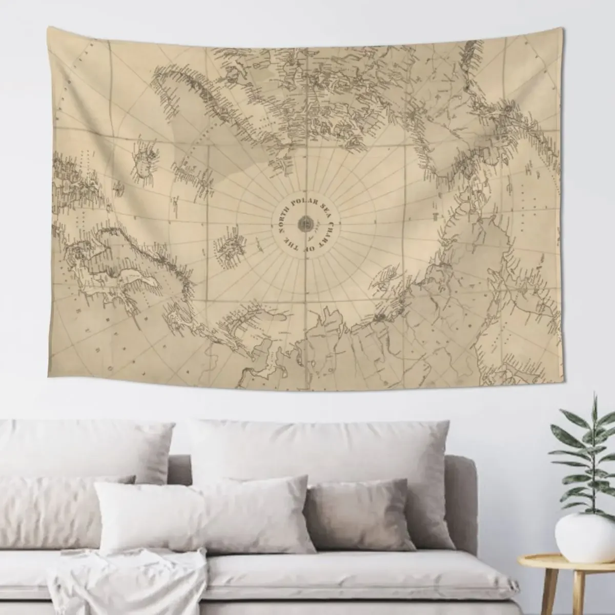 

chart of north pole map Tapestry Custom Home Decor Accessories Luxury Living Room Decoration Anime Decor Tapestry