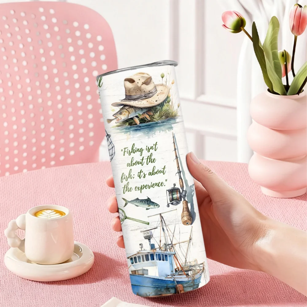 1pc Stainless Steel Water Bottle/Cup with Straw — 