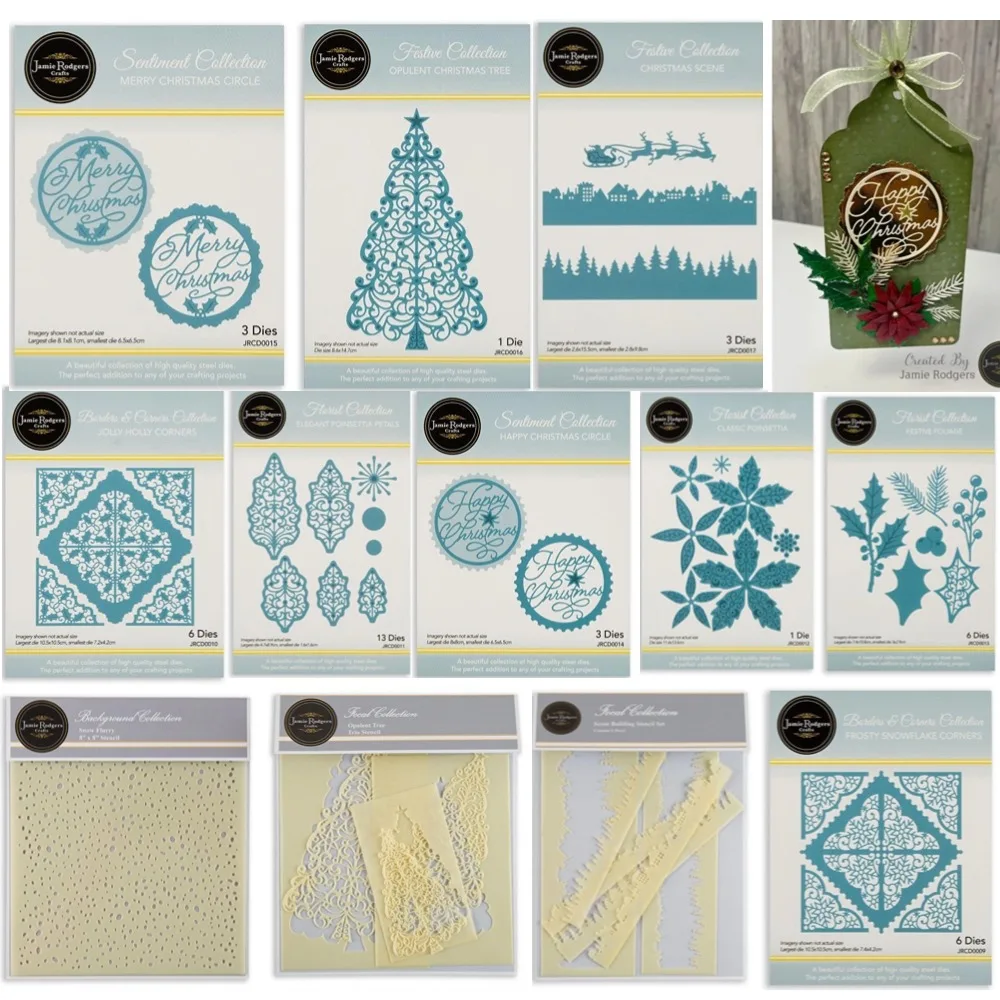 Splendid Christmas Cutting Dies Stencil Scrapbook Diary Decoration Stencil Embossing Template DIY Greeting Card Handmade