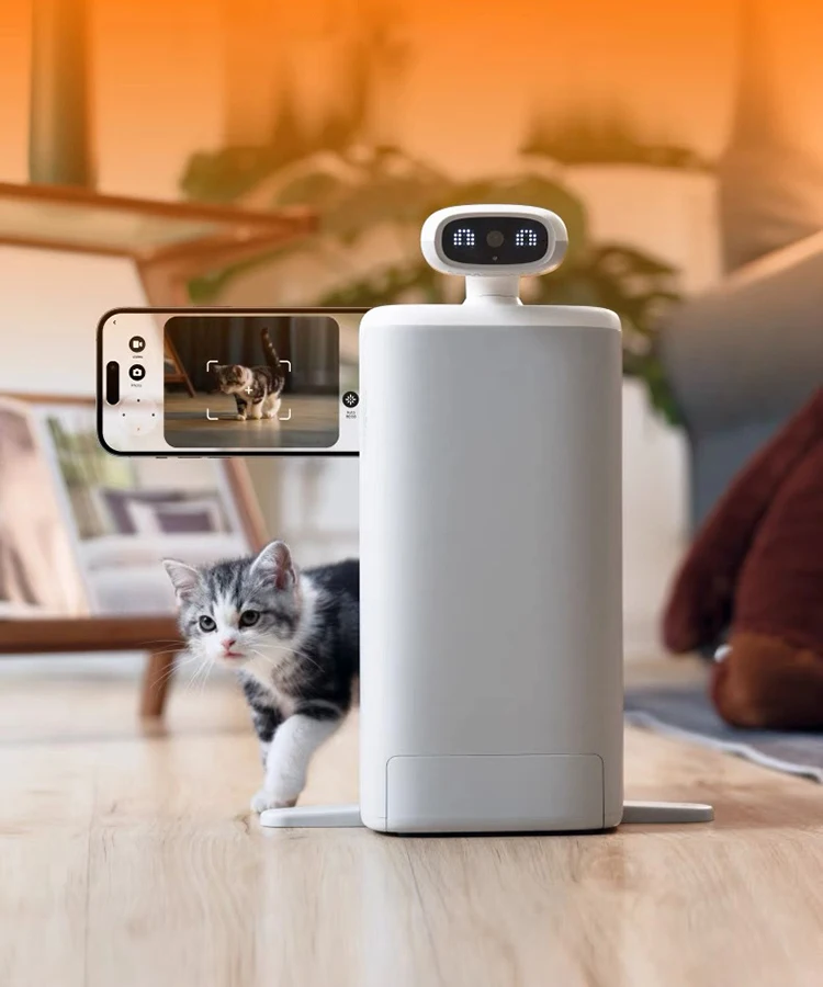 Auto Cat Feeder 1080P HD Camera Smart Pet Food Dispenser 2.5L Capacity Eco-Friendly Battery Operated Night Vision 360 View