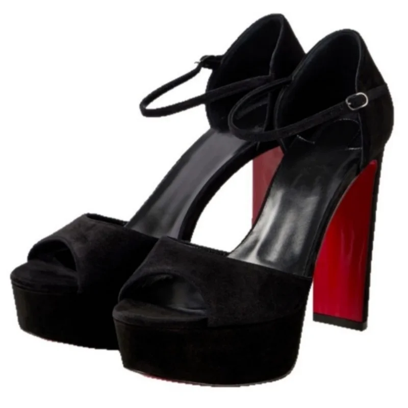 

Женские сандалии на платформе с открытым носком, летние дышащие женские туфли-лодочки с круглым носком на грубом каблуке, вечерние свадебные платья, женские туфли на высоком каблуке