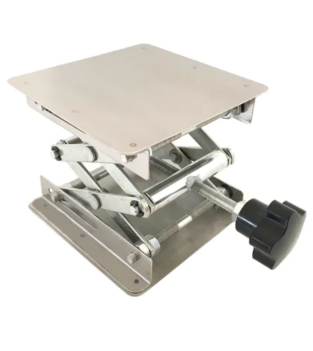 Stainless Steel Lift Table Laboratory Manual 85-280MM Height Adjustable Miniature Lifting Platform 200x200MM Load 15KG