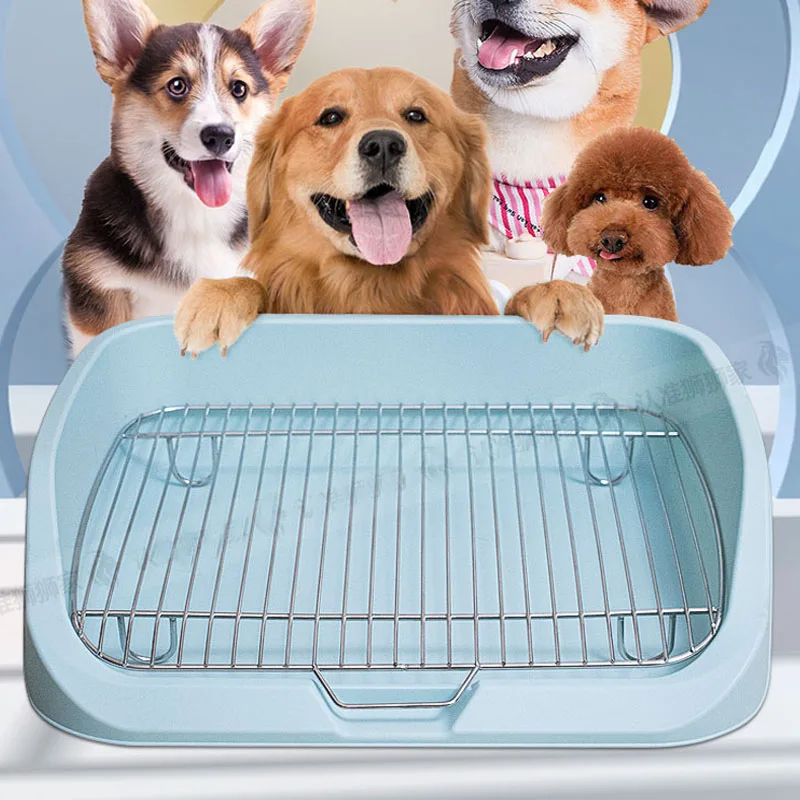 Easy Entering Water CLEAN Wide Gap Indoor Pet Potty Training Toilet  Litter Box large for Dog Puppy Poop Pad with Pad Tray