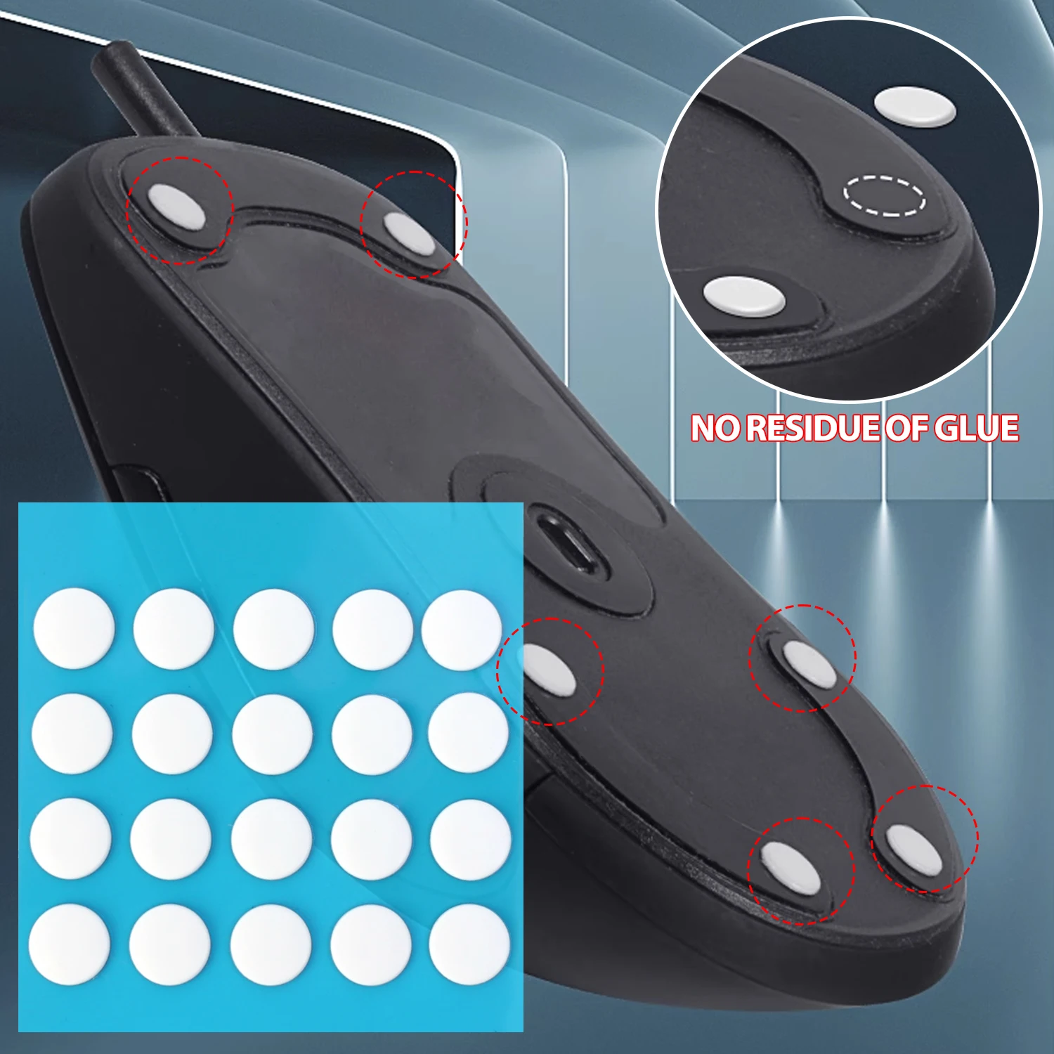 6mm/7mm Small Round Dot Ice Version Mouse Skates DIY Mice Glide Feet ICE Control Speed Version Universal Mice Feet Pad Stickers
