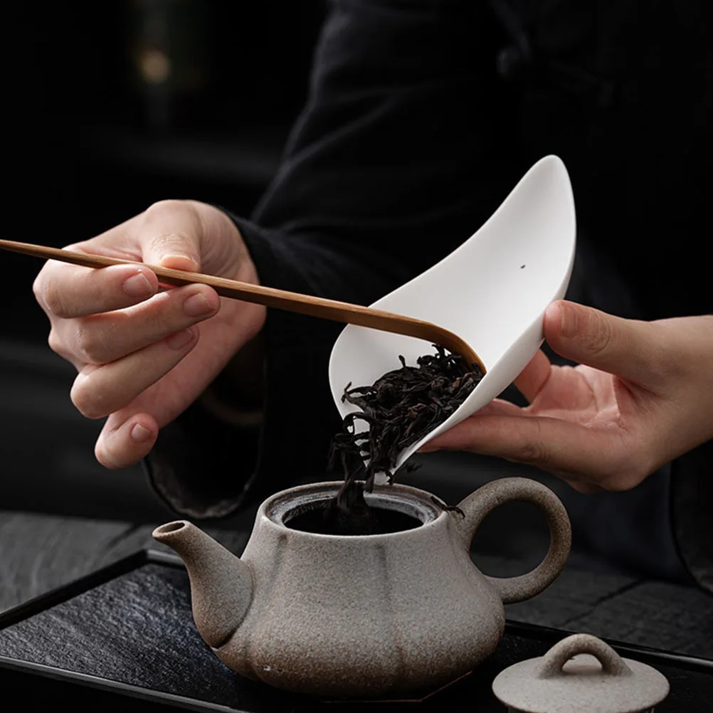 

Керамическая ложка для чая, декоративный держатель, изысканная лопатка для рассыпного чая, практичная многофункциональная чайная ложка для домашнего использования
