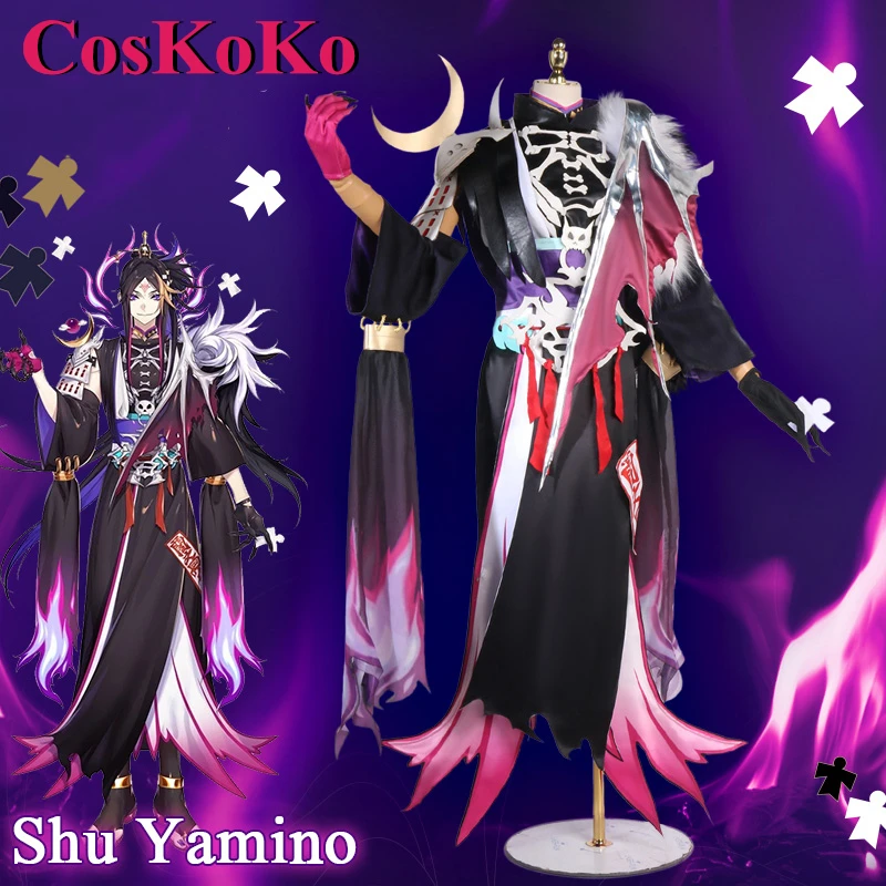 

CosKoKo Shu Yamino Cosplay Anime Vtuber Luxiem Costume Fashion New Uniform Full Set Unisex Halloween Party Role Play Clothing