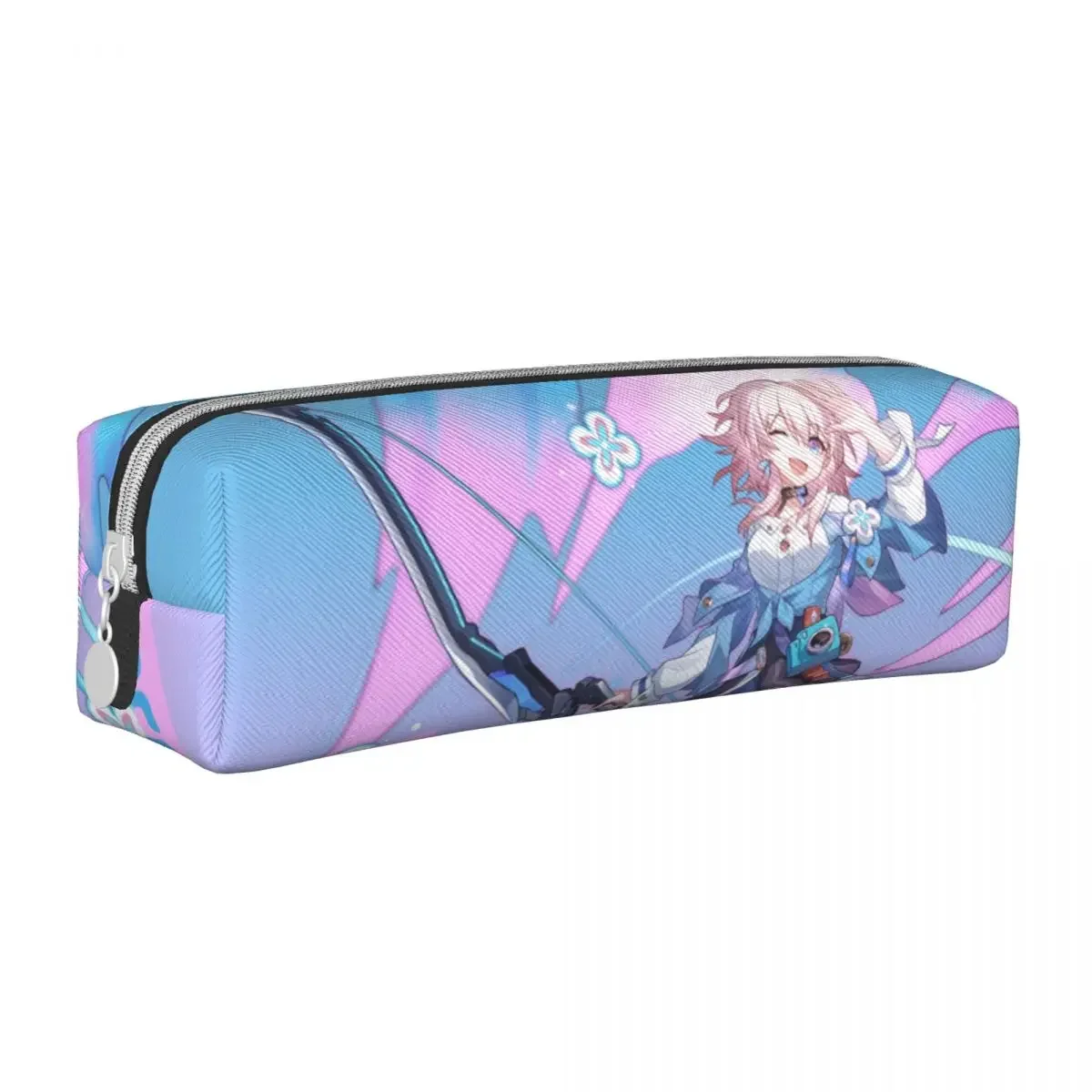 

Honkai Rail March 7th Pencil Case Fashion Pen Bags Girl Boy Large Storage School Supplies Zipper Pencilcases