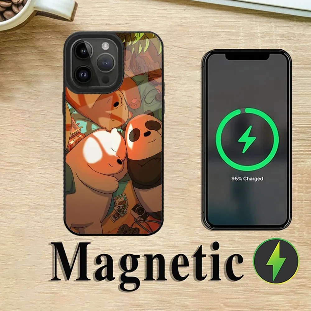 Cartoon B-Bare B-niedźwiedzie, które dzwonimy do 15,14 iPhone\'a, 13,12,11,Plus,Pro,Max Mini Magsafe magnetyczne ładowanie bezprzewodowe