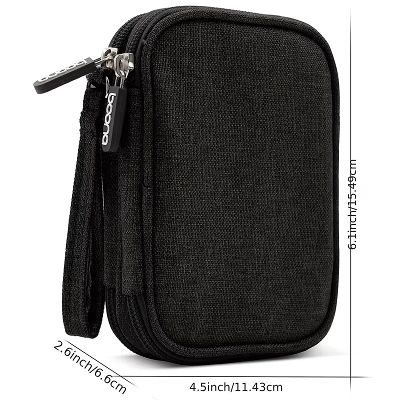 1PCS Bolsa Organizadora de Viagem Nova Cinza/Preta/Rosa/Azul Marinho, Estojo Portátil para Armazenamento de Cabos, Bolsas de Armazenamento de Camada D