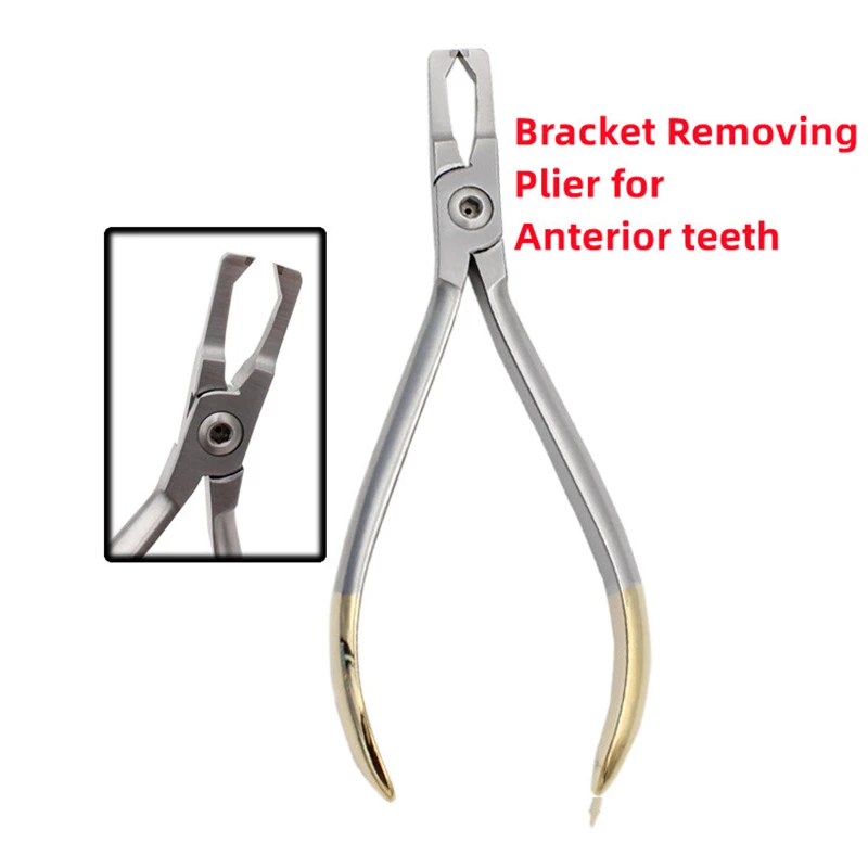 Dental Bracket Removing Pliers for Anterior Teeth Stainless Steel Orthodontic Tools Forceps Dentist Pliers Cutting Adhesive Part