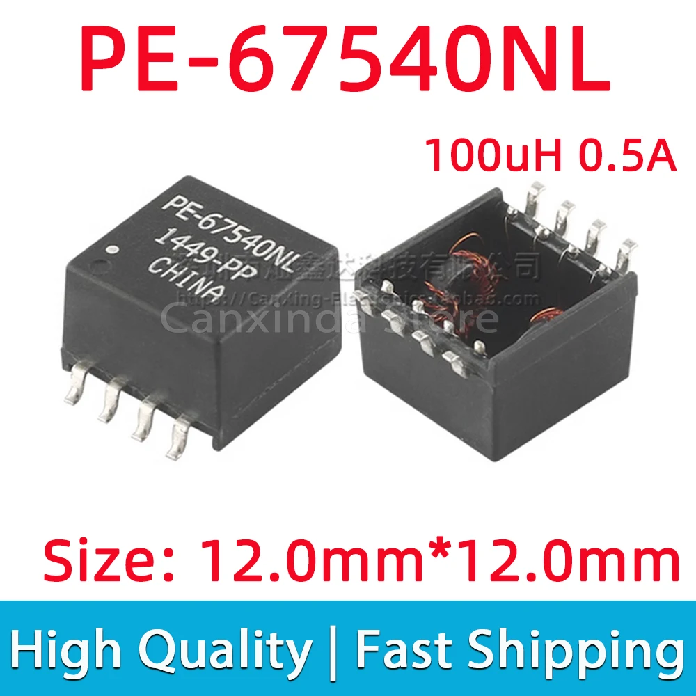 

2pcs PE-67540NL PE-67540 Surface Mount SMD Common Mode Chokes Coil Filter Inductor Inductance 100uH 0.5A Common Mode Noise EMI