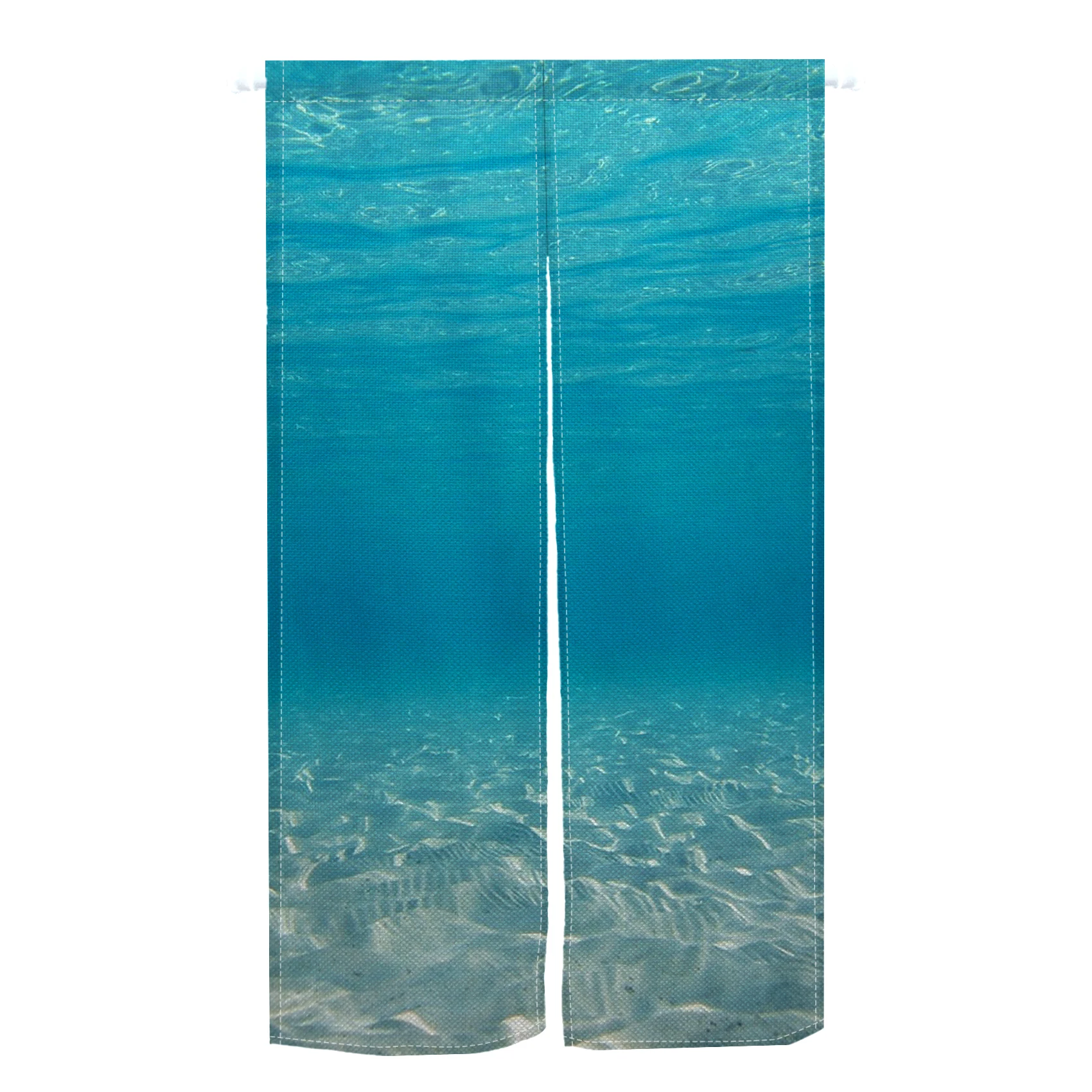 Summer Ocean Japanese Door Curtain Noren Kitchen Living Room Partition Blackout Half Curtain Doorway Entrance Hanging Curtains