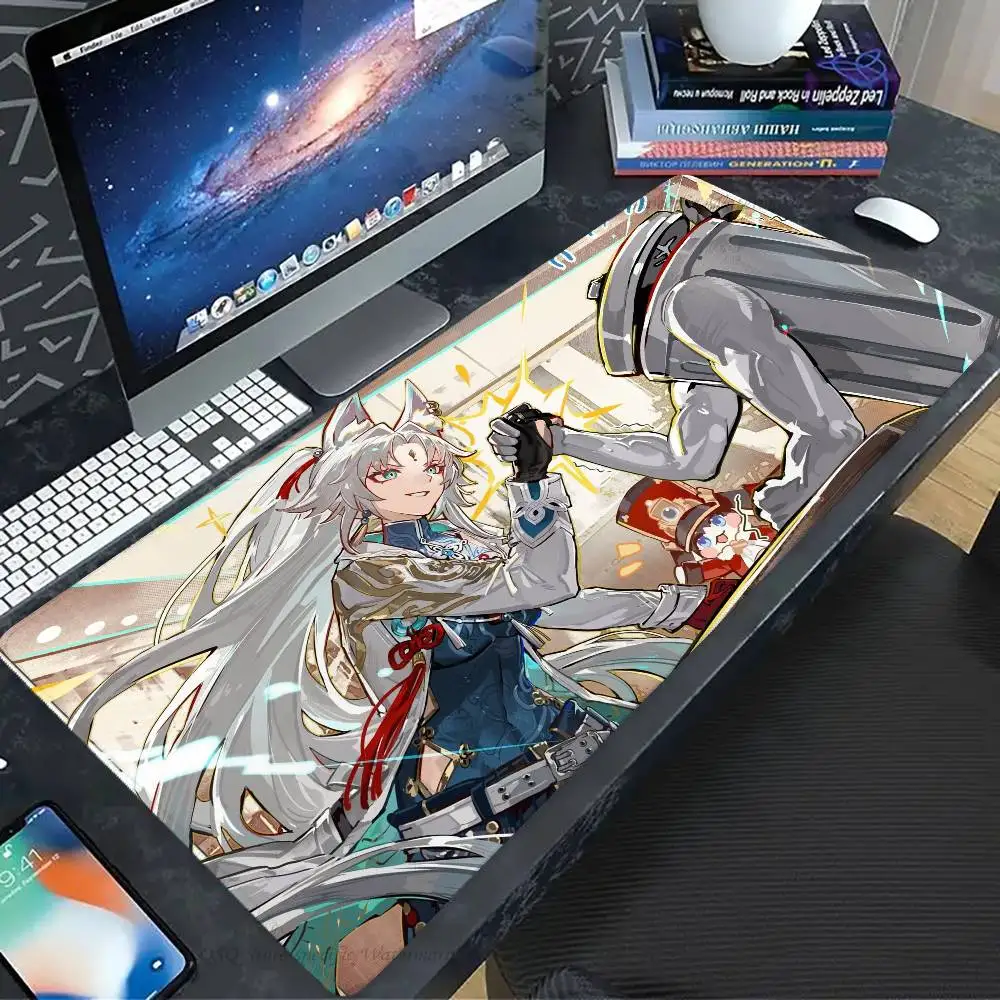 Feixiao Anime Game Honkai Star Rail Mousepad Non-slip Suitable For Office Computers Laptops E-sports Game Desk Mats XXL Keyboard