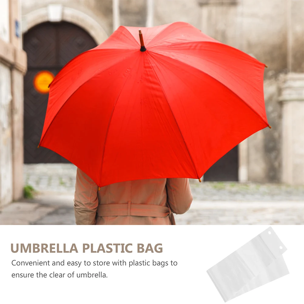 

150pcs Bag Long Handle Storage Disposable Plastic Film Rainproof Cover Plastic Film For Umbrella Home Use Umbrella Accessory