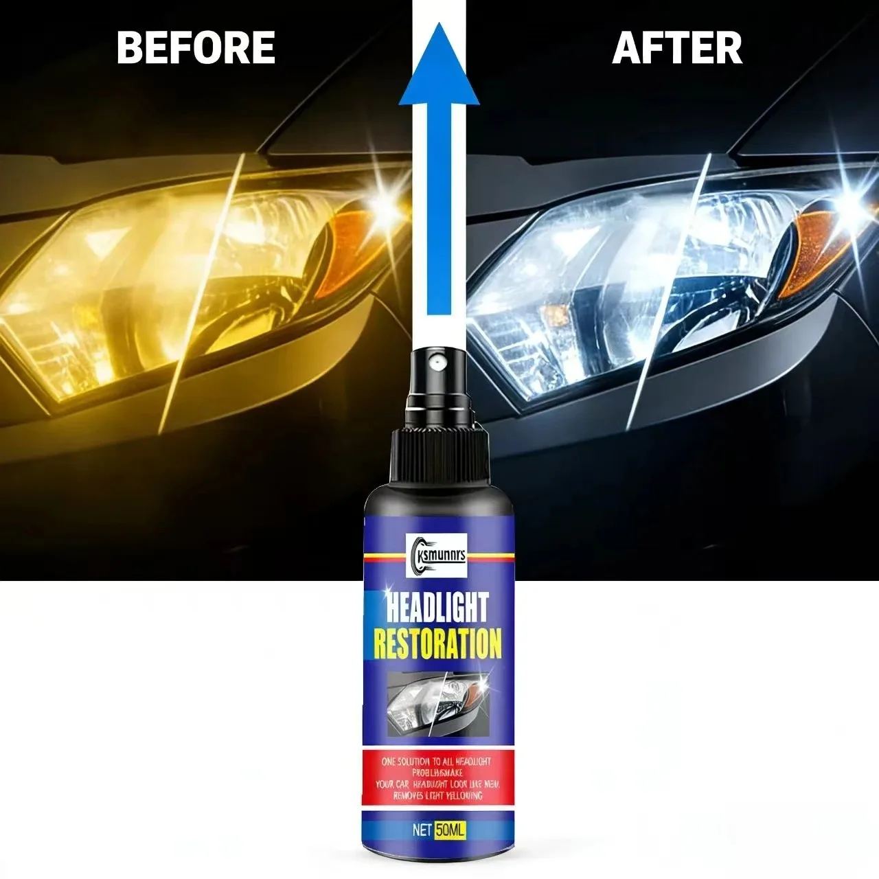 

Fasilawei Профессиональный комплект для восстановления линз для автомобильных фар — универсальное высокоэффективное средство для удаления окисления, быстрая четкость