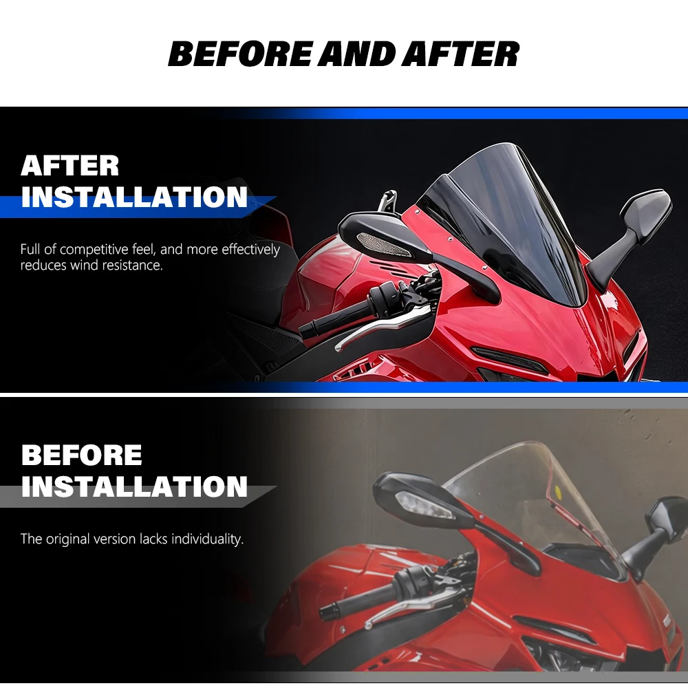 For ZXMOTO ZX820RR 820RR ZX-820RR RR820 2026- Motorcycle Windshield Sport Touring Windscreen Wind Shield Deflector Accessories