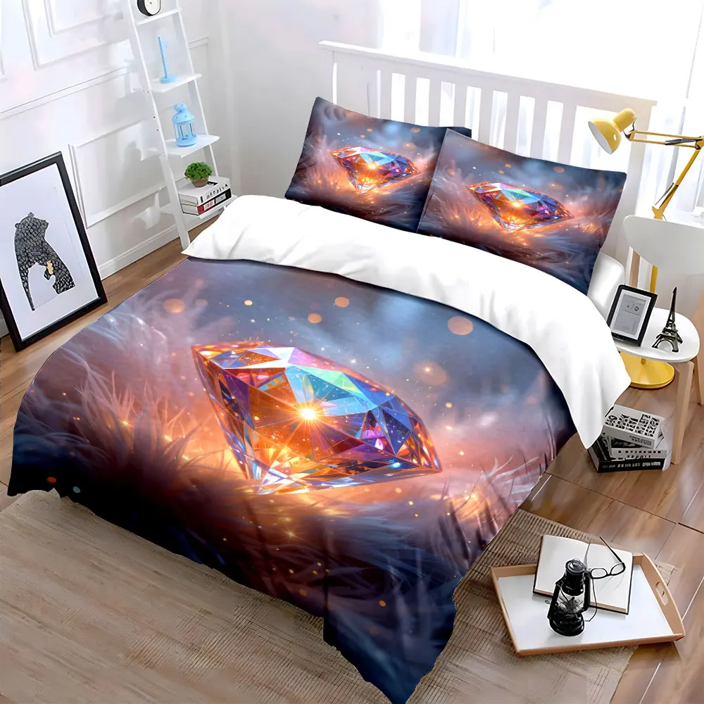 Luxury Crystal Set Decoration Ideas Multiple sizes kid's and adults' bedroom Exquisite 3PC bedding set, gift