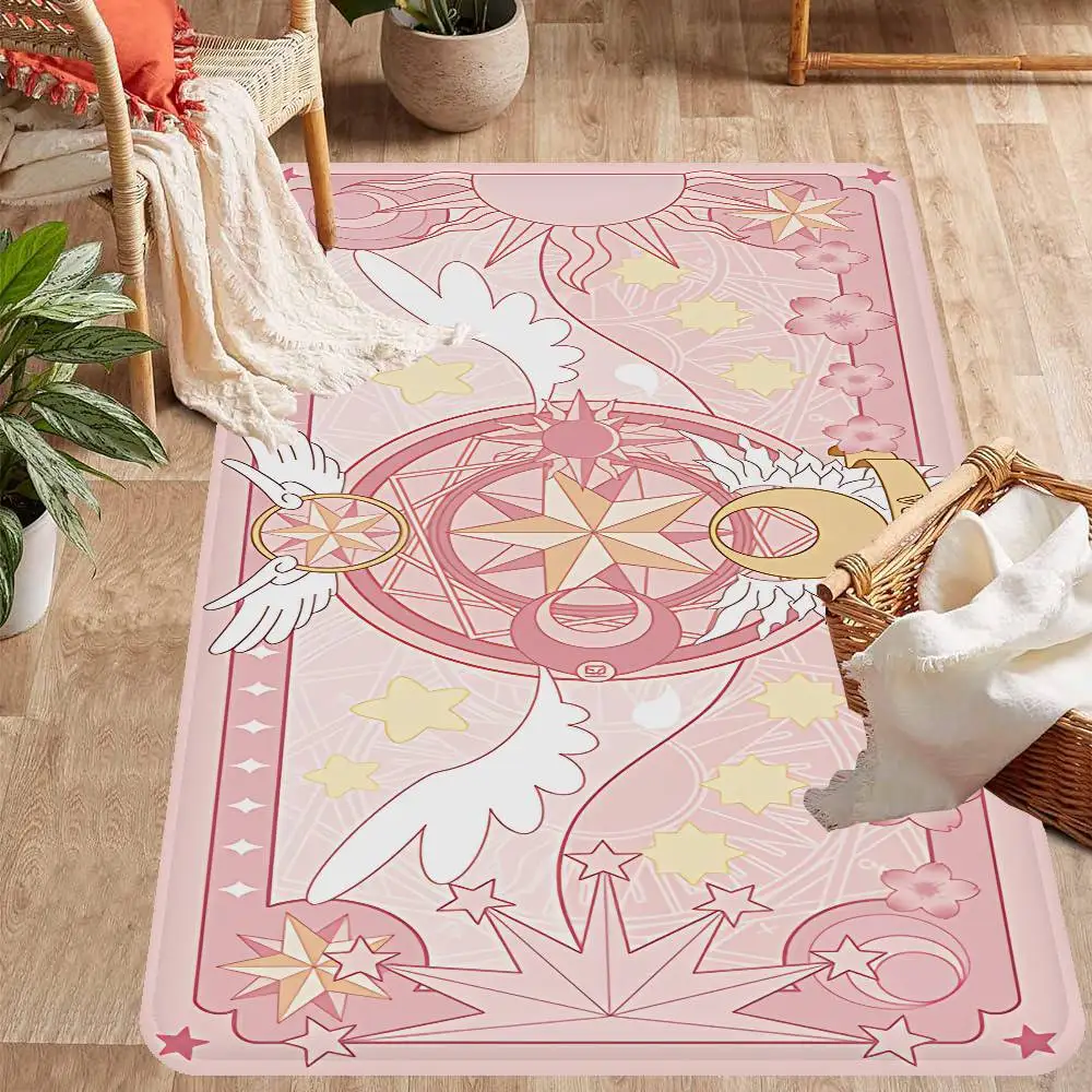 C-Cardcaptor Sakura Anime Floor Mat Retro Multiple Choice Living Room Kitchen Rug Non-Slip Modern Home Decor