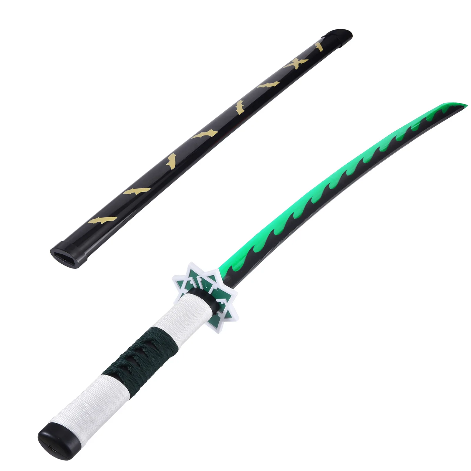 103 سنتيمتر شيطان القاتل كاتانا نيشيرين السيف تضيء شينازوجاوا سانيمي تأثيري الدعامة السيوف الساموراي البلاستيك الحرفية حلية الصبي هدية