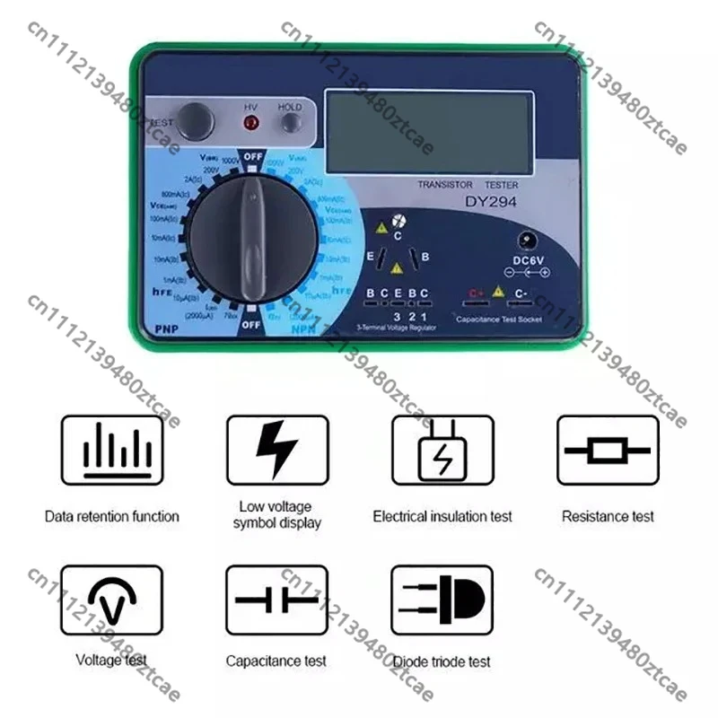 Multifunctional Digital Semiconductor Tester, Portable Transistor Analyzer for Diode, Triode, FET, Capacitance  Voltage Testing