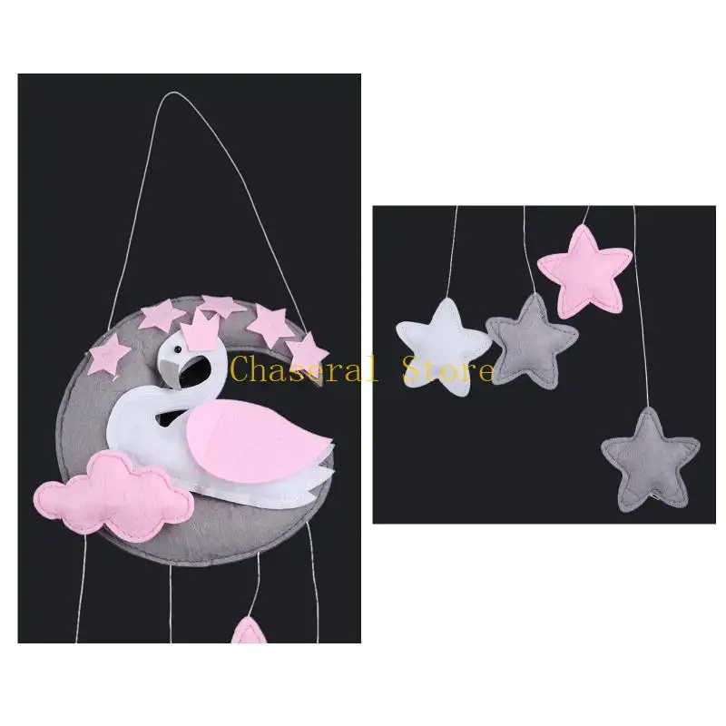 E7ce Baby Crib Nicht gewebte Mondstars Wind Kinderzimmer Decke Mobile Hängedekorationen Duschgeschenke