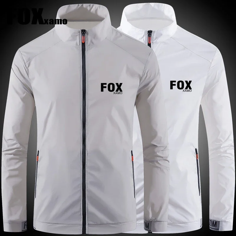 FOX Xamo Cycling Windbreaker Men Bike Jacket Moto Clothes Windproof Camping Fishing Coat Cortavientos Hombre Ciclismo Mtb