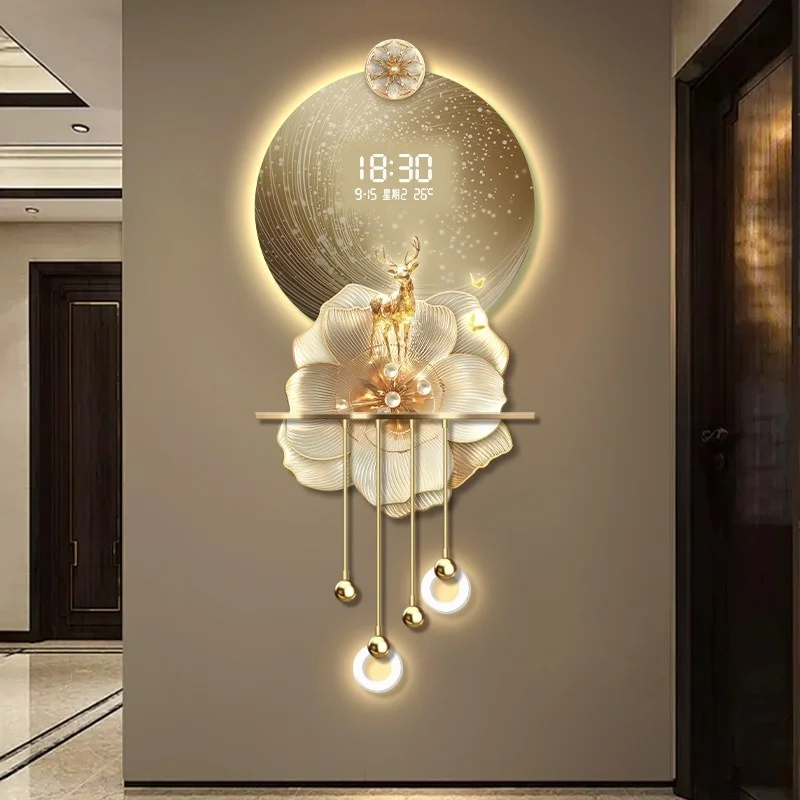 ضوء فاخر الأزهار الديكور جدارية مصباح مدخل قاعة غرفة المعيشة نمط كريمي الراقية ثلاثي الأبعاد جدارية مصباح الممر #2