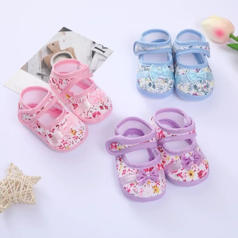 Baby Girl Shoes First Walkers Lace Floral Newborn Baby Shoes Princess Infant Toddler Baby Boys Girls Prewalkers