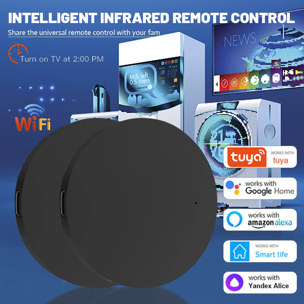 Tuya Smart RF IR Remote Control WiFi Smart Home Infrared Controller for Air Conditioner TV DVD AUD AC Support Alexa Google Home