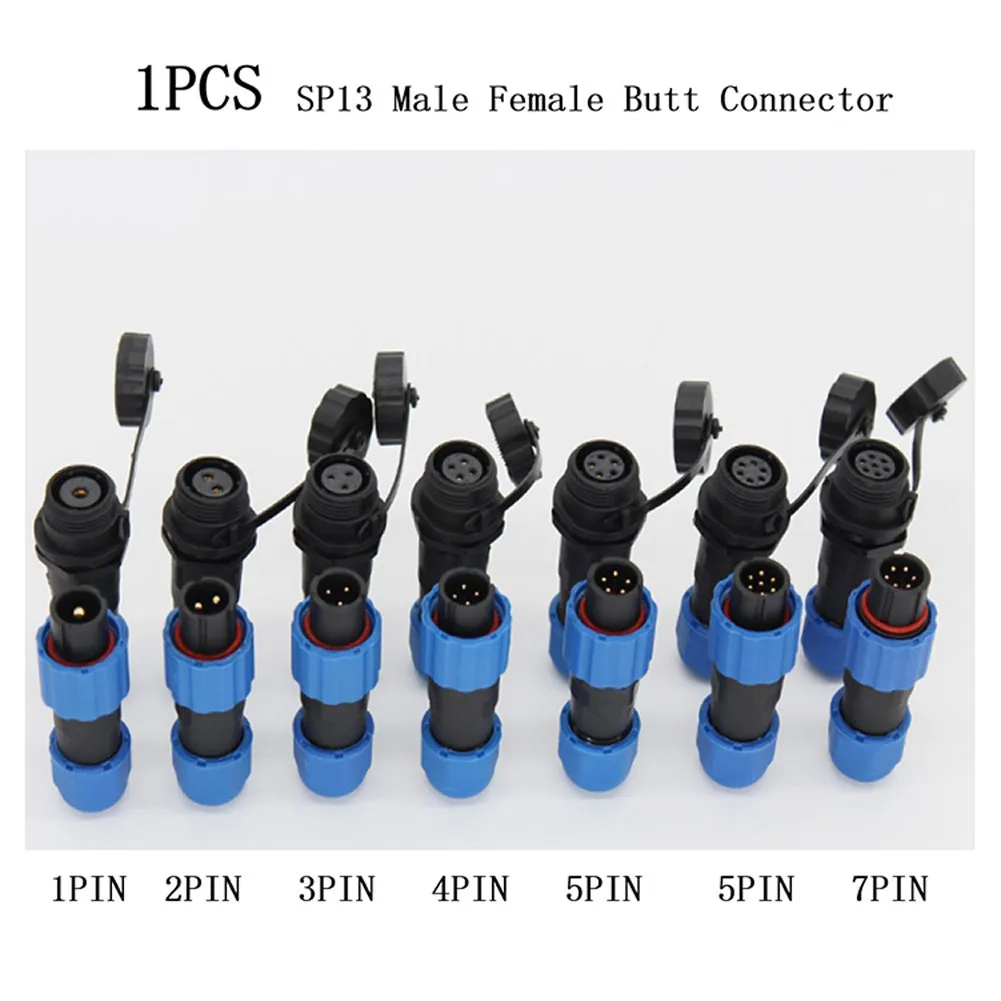 SP13 IP68 Waterproof Inline Cable Coupler Socket Connector Pair 17 Pin, Suitable for DIY Electrical Projects SP13