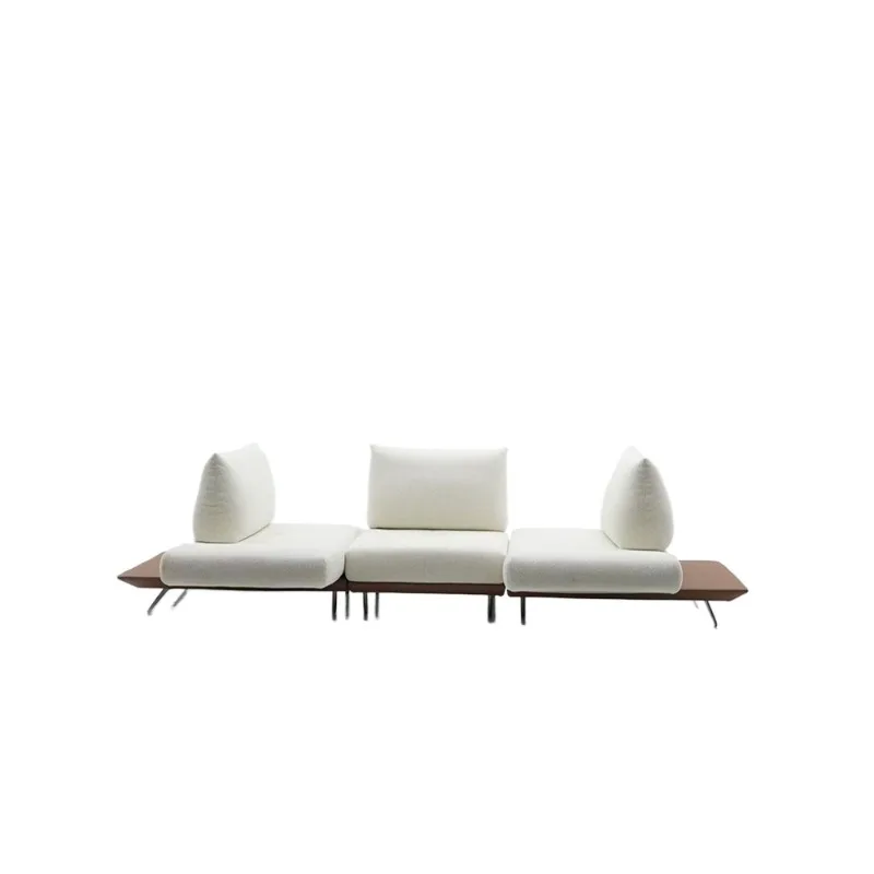 

Minimal Sofa Living Room Straight Row Rotating Multifunctional Module Combination Dynamic Island Fabric