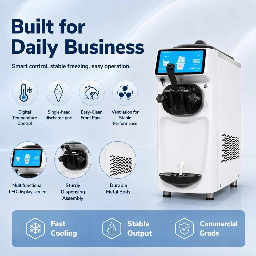 Household NEW Automatic Ice Cream Machine Small Desktop Mini Children DIY Homemade Ice Cream New Ice Cream Machine 220V