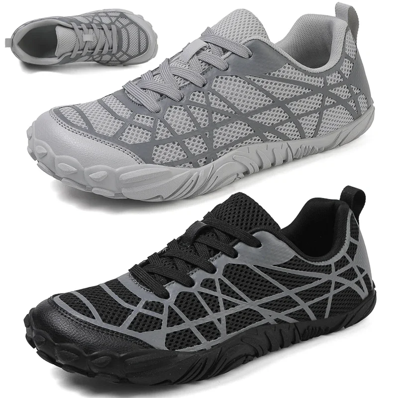 New Unisex Wider Shoes Men's Wide Minimalist Barefoot Shoes Brand Flats Soft Zero Drop Sole Wider Toe Sneakes For Men Mesh Shoes