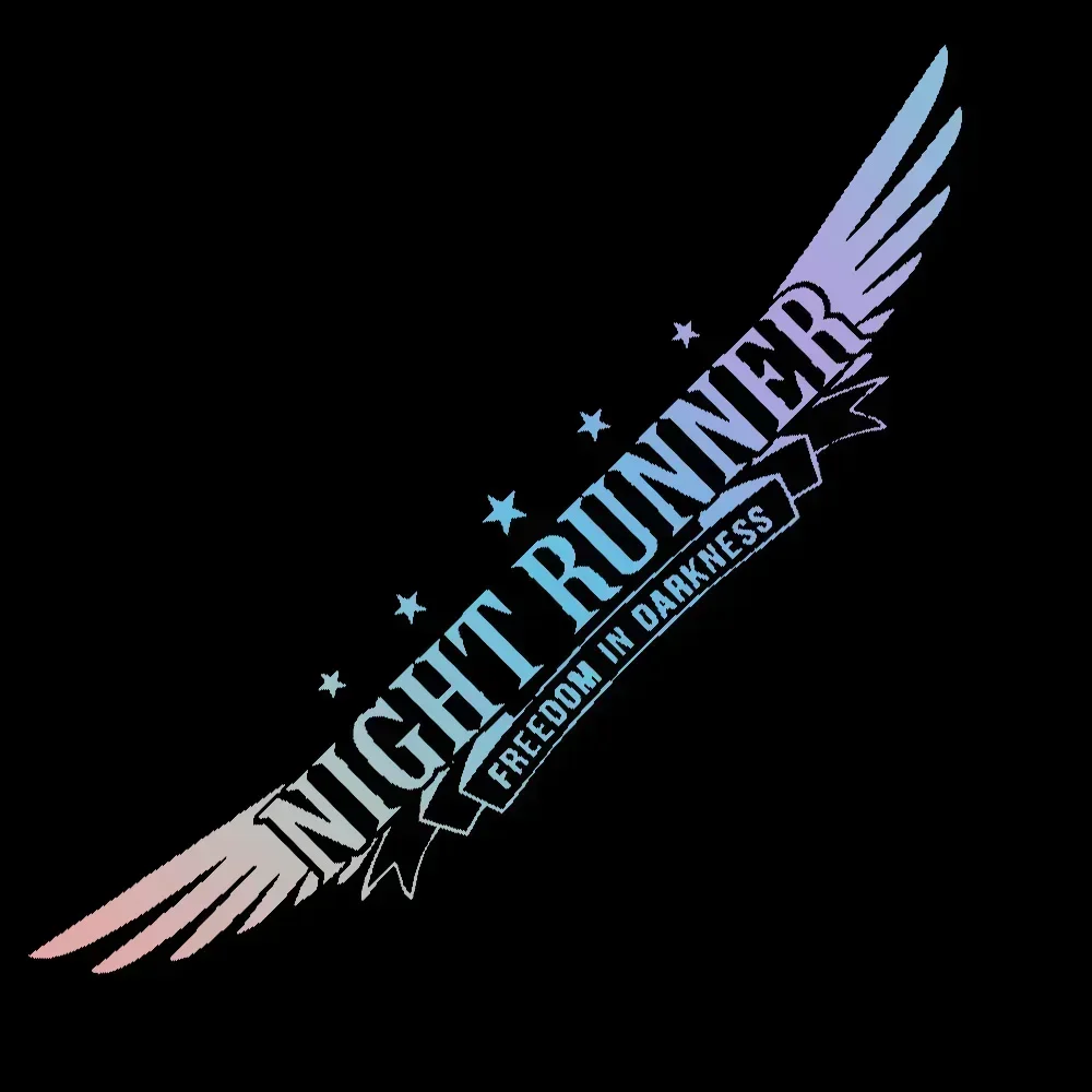 25cm*5cm JDM Night Runner Vinyl Car Stickers Windshield Rear Window Decals Ford BMW E46 Auto Decor