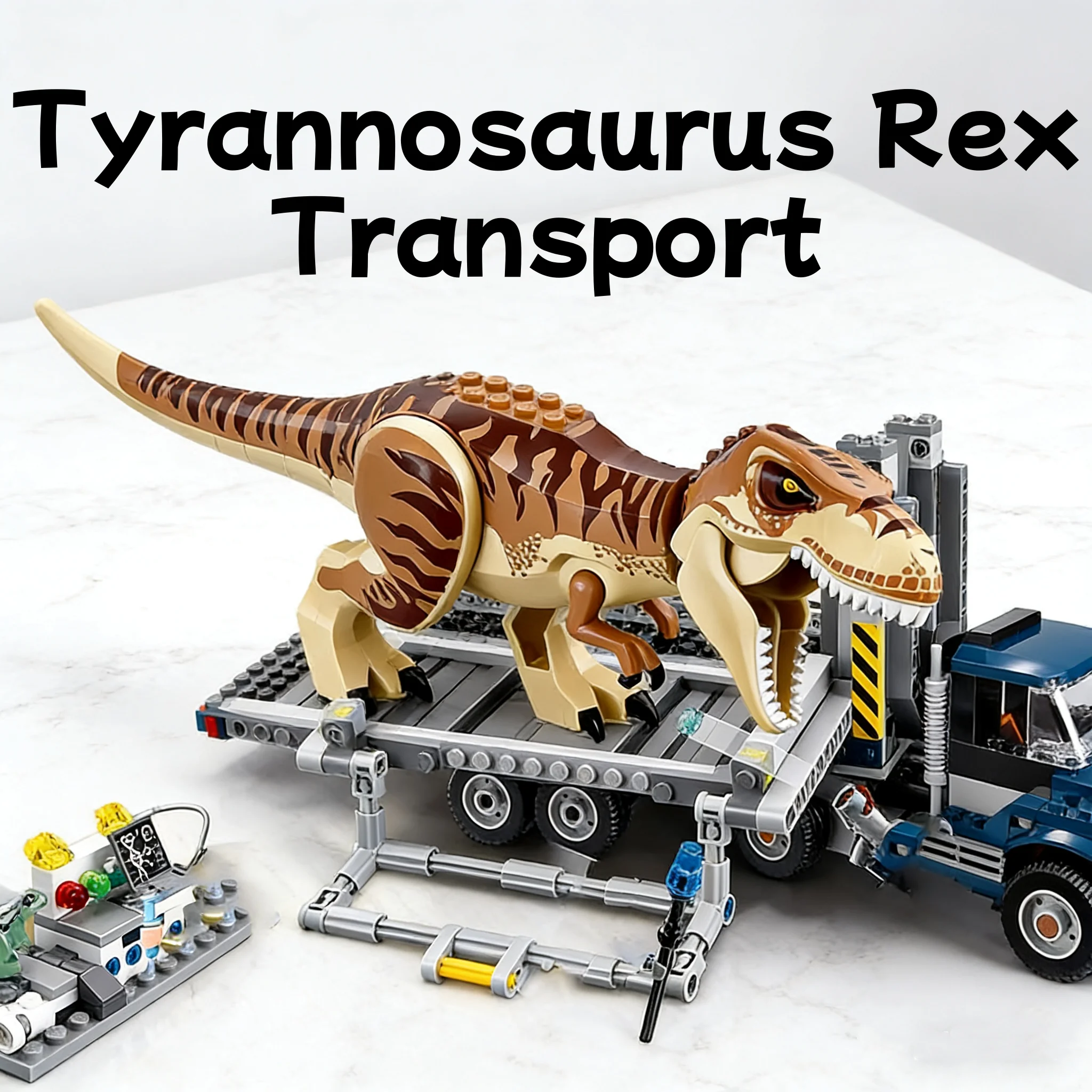 

Наборы MOC, серия динозавров, строительные блоки 75933, тираннозавр Рекс, транспорт, детский мир, парк, игрушки, сборка подарка