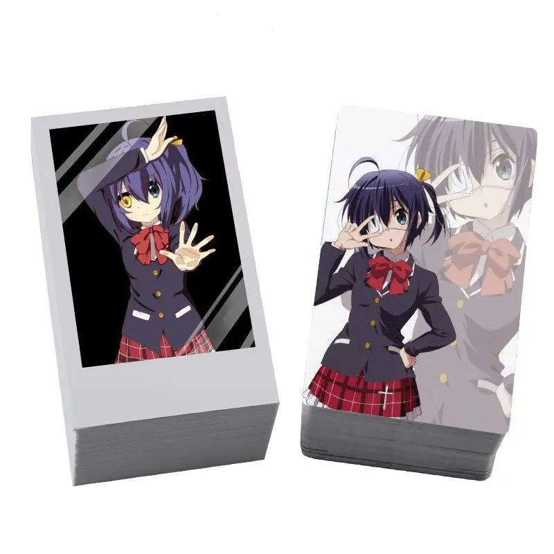 Love Chunibyo Other Delusions Anime Laser Card Takanashi Rikka Cosplay Cartoon Postcard Photo LOMO Card Ornament Collection Gift