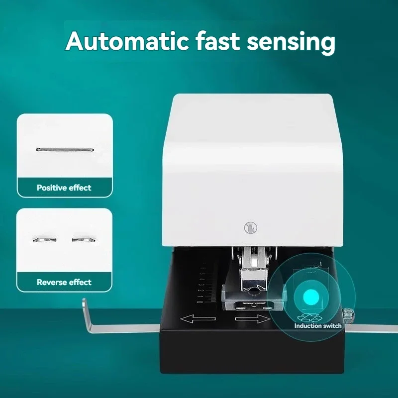 Imagem -03 - Grampeador Elétrico de Indução Inteligente Automático Máquina de Cabeça Dupla Material de Escritório Papelaria
