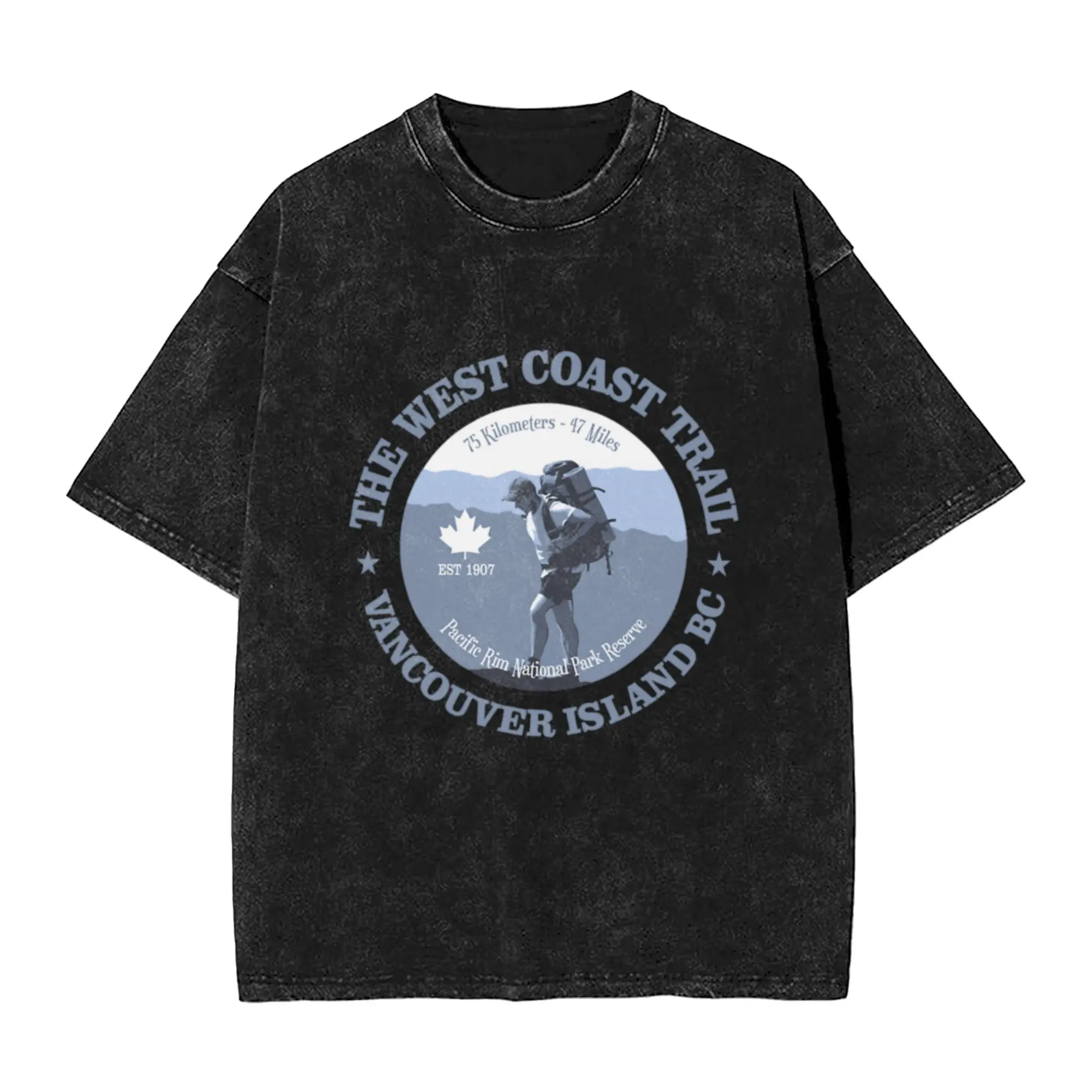 West Coast Trail (BG)  Classic Stylish A Vintage Oversized Cotton Unisex T-Shirts