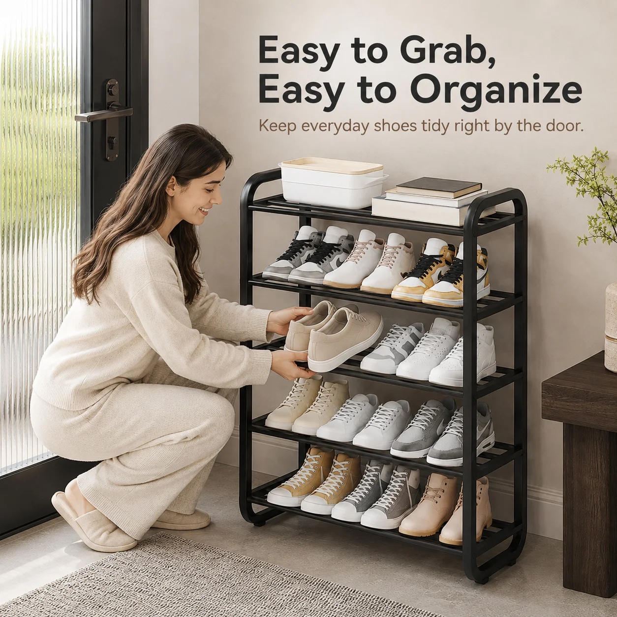 AOLIVIYA Shoe Rack Dormitory Home Doorway Porch Storage Multi-layer Quick Assembly Simple Shoe Cabinet