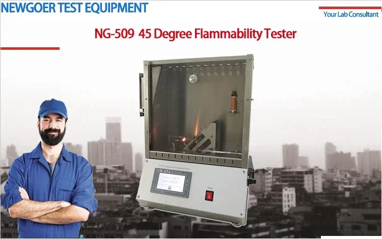 

45 Degree Flammability Tester, 45 Degree Textile Combustion Testing Machine Mask Flammability Tester Factory