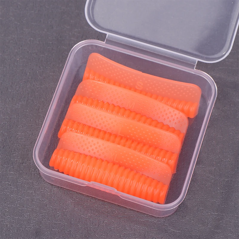 4 paar Silikon Wimpern Dauerwelle Pad Orange Farbe Wiederverwendbare Shell Stil Wimpern Curler Stangen Wimpern Stangen Make-Up-Tools