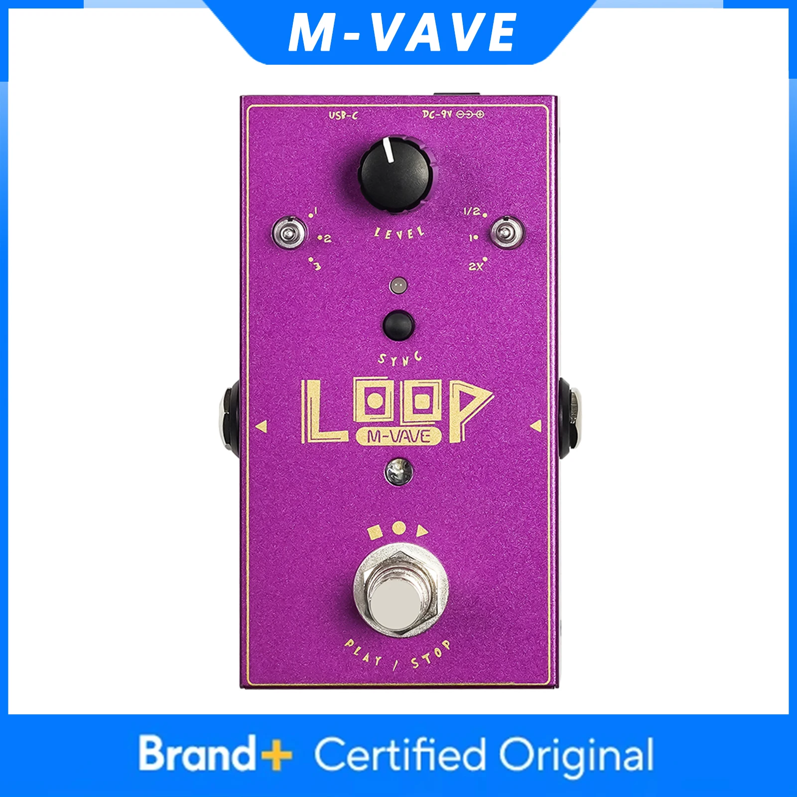 

M-VAVE LOOP II Педаль эффектов для гитары Looper, 3 петли, 11 минут, время записи, 3-скоростная педаль с управлением, петля, педаль для электрогитары