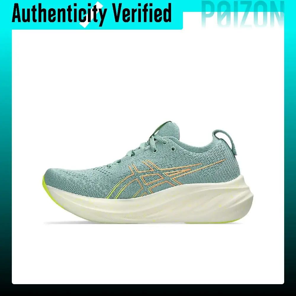 ASICS GEL-Nimbus 26 Running Shoes Women's Low-top Gray Green/Yellow 1012B601-301